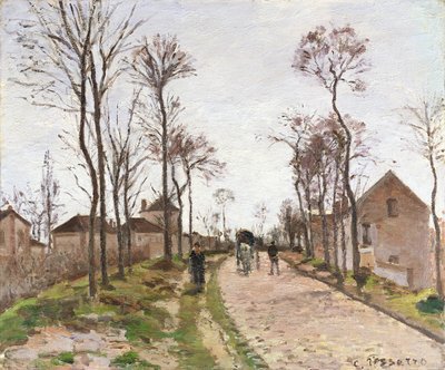 ルーヴシエンヌの聖シルへの道、1870年頃 作： Camille Jacob Pissarro